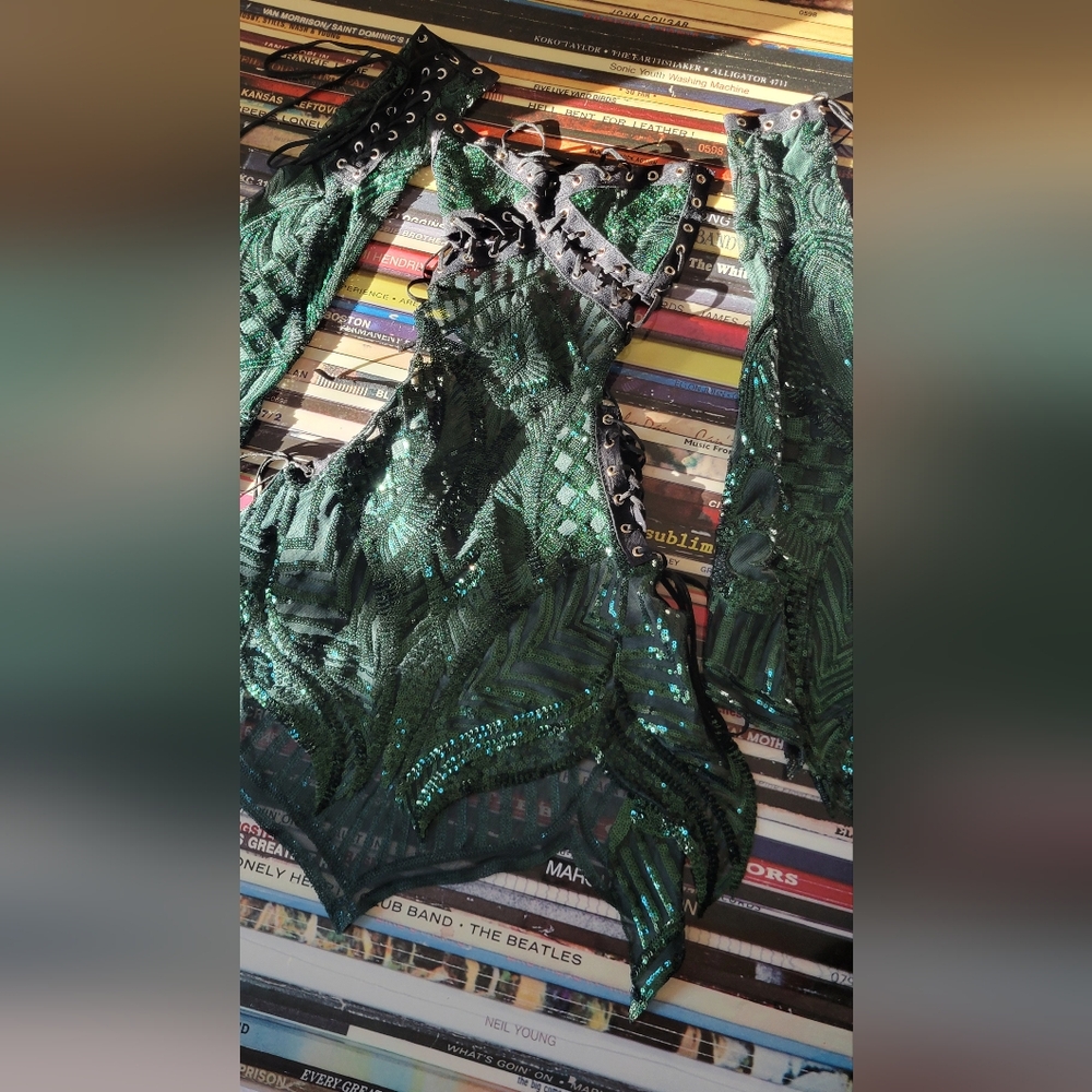 Disco Lemonade, Disco Dress with Sleeves, Forest Fairy, size XS